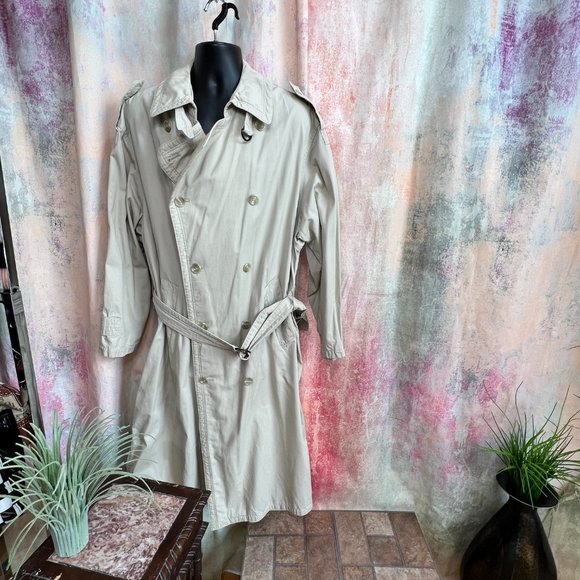 Vintage 📌Double Breasted  Classic Men's Business Trench Coat - Picture 3 of 14